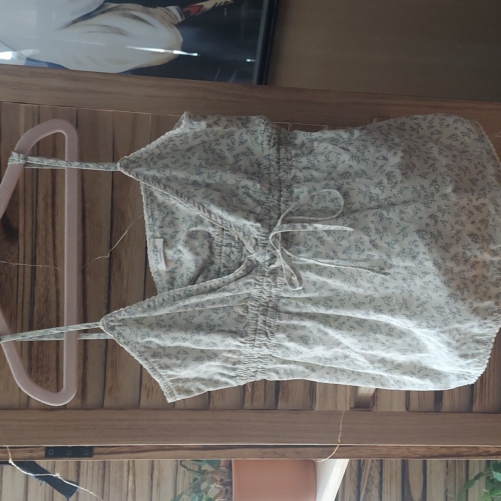 John Galt for Brandy Melville cream with green flowers size small.